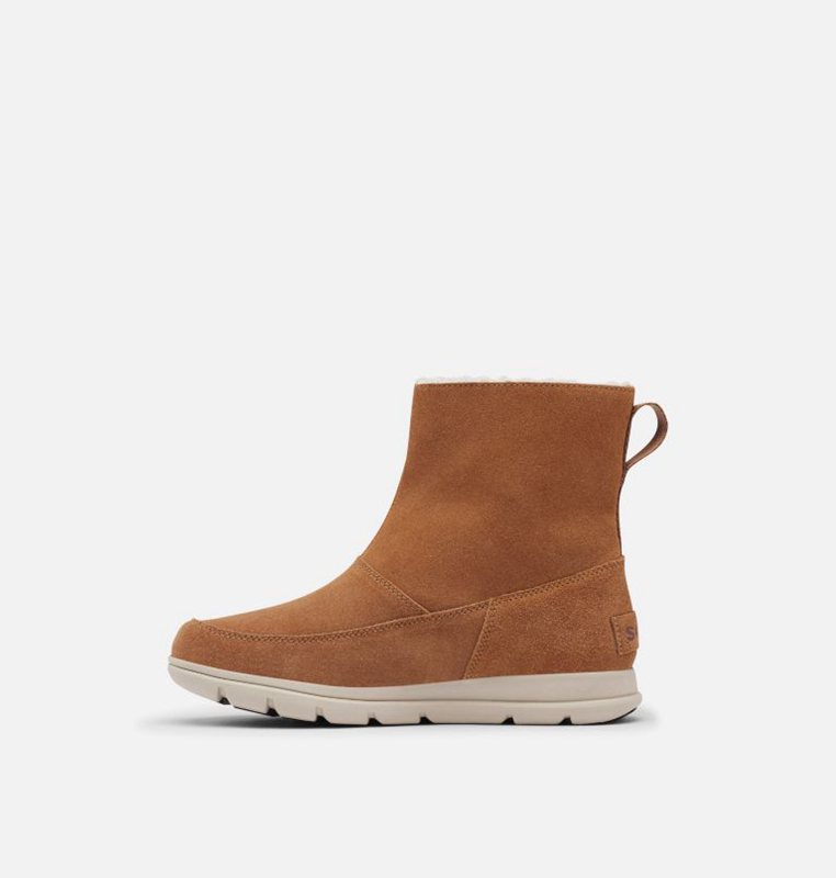 Sorel Dam Vinterkängor Brun - ™ Explorer Zip Låga - ZYR-092168